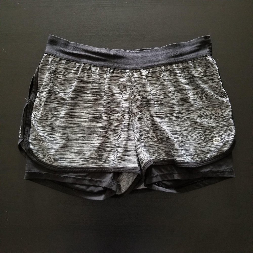 Layer 8 Athletic Running Shorts Black Grey M